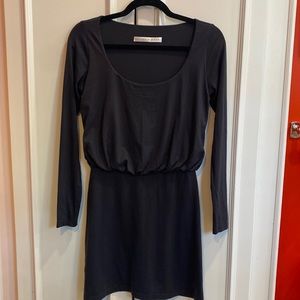 Susana Monaco dark charcoal grey jersey dress